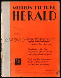 6p1317 MOTION PICTURE HERALD exhibitor magazine November 25, 1944 Thirty Seconds Over Tokyo & more!