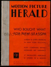 6p1274 MOTION PICTURE HERALD exhibitor magazine November 6, 1937 Nothing Sacred, Conquest & more!