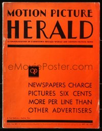 6p1238 MOTION PICTURE HERALD exhibitor magazine September 22, 1934 Kay Francis in British Agent!