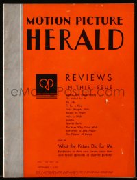 6p1272 MOTION PICTURE HERALD exhibitor magazine September 4, 1937 That Certain Woman, Borneo & more!