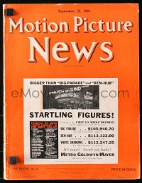 6p1174 MOTION PICTURE NEWS exhibitor magazine September 22, 1928 Lon Chaney, Joan Crawford & more!