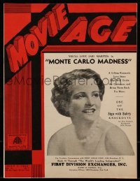 6p1176 MOVIE AGE exhibitor magazine July 7, 1932 Sari Maritza in Monte Carlo Madness & more!