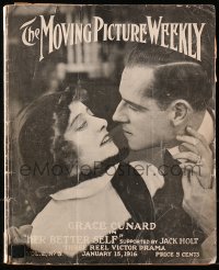 6p1180 MOVING PICTURE WEEKLY exhibitor magazine January 15, 1916 Grace Cunard, Harry Carey & more!