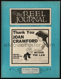 6p1387 REEL JOURNAL exhibitor magazine November 25, 1930 Joan Crawford in Within the Law!