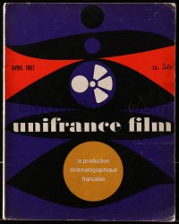6p1188 UNIFRANCE FILM French exhibitor magazine April 1967 articles about French films & stars!