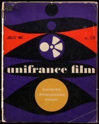 6p1187 UNIFRANCE FILM French exhibitor magazine July 1967 articles about French films & stars!