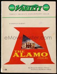 6p1191 VARIETY exhibitor magazine October 25, 1960 Lawrence of Arabia, Alamo, Butterfield 8 & more!