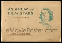 6p0090 ALBUM OF FILM STARS second series English cigarette card album 1934 w/50 cards on 20 pages!