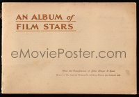 6p0089 ALBUM OF FILM STARS 1st series English cigarette card album 1933 w/50 color cards on 20 pages!
