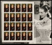 6p0163 BETTE DAVIS Legends of Hollywood stamp sheet 2007 contains 20 unused postage stamps!