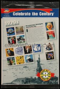 6p0166 CELEBRATE THE CENTURY stamp sheet 1999 Bicentennial, Watergate, Earth Day, 1970s, 15 stamps!