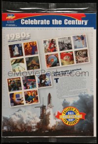 6p0167 CELEBRATE THE CENTURY stamp sheet 1999 Space Shuttle Launched, Berlin Wall Falls, 1980s!