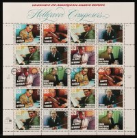 6p0178 HOLLYWOOD COMPOSERS Legends of American Music stamp sheet 1998 Steiner, Hermann, Waxman & more!