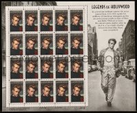 6p0182 JAMES DEAN Legends of Hollywood stamp sheet 1996 contains 20 unused postage stamps!
