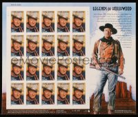 6p0183 JOHN WAYNE Legends of Hollywood stamp sheet 2004 contains 20 unused postage stamps!