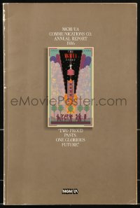 6p0351 MGM/UA COMMUNICATIONS CO. ANNUAL REPORT 1986 promo brochure 1986 James Bond, Eastwood & more!