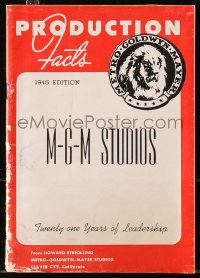 6p0515 MGM PRODUCTION FACTS softcover book 1945 includes National Velvet & Achors Aweigh, no images