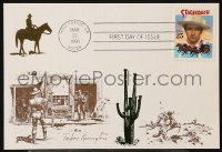 6p0149 STAGECOACH first day cover 1990 great image of John Wayne + Frederic Remington western art!