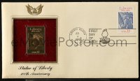 6p0150 STATUE OF LIBERTY first day cover 1986 with gold stamp for Lady Liberty's 100th anniversary!