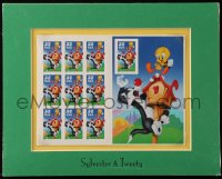 6p0194 TWEETY & SYLVESTER matted stamp sheet 1998 famous Looney Tunes cartoon, contains 10 stamps!