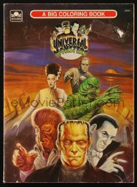 6p0547 UNIVERSAL STUDIOS MONSTERS coloring book 1991 Dracula, Bride of Frankenstein, The Mummy!