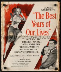 6p0803 BEST YEARS OF OUR LIVES pressbook 1946 Dana Andrews, Teresa Wright, Virginia Mayo, Wyler