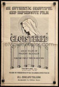 6p0892 CLOISTERED pressbook 1936 art of French novitiate nun at the start of 5 years training, rare!