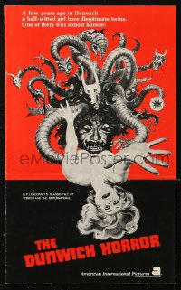 6p0808 DUNWICH HORROR pressbook 1970 AIP horror, sexy Sandra Dee in Lovecraft's tale of terror!