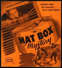 6p0817 HAT BOX MYSTERY pressbook 1946 Tom Neal, Pamela Blake, headlines of murder shrieking at them!