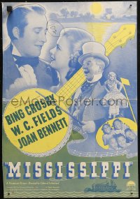 6p0926 MISSISSIPPI pressbook front cover 1935 Bing Crosby, Joan Bennett, W.C. Fields & riverboat!
