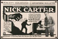 6p0880 NICK CARTER pressbook 1921 a series of 15 remarkable features of the world-famed detective!