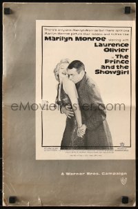 6p0877 PRINCE & THE SHOWGIRL pressbook 1957 Laurence Olivier & sexy Marilyn Monroe, posters & info!
