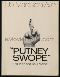6p0796 PUTNEY SWOPE pressbook 1969 Robert Downey Sr., classic image of black girl as middle finger!