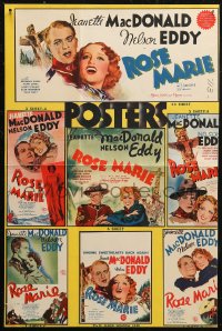 6p0929 ROSE MARIE pressbook back cover 1936 Jeanette MacDonald & Nelson Eddy, color poster images!