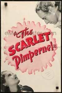 6p0925 SCARLET PIMPERNEL pressbook covers 1935 artwork of Leslie Howard & Merle Oberon!