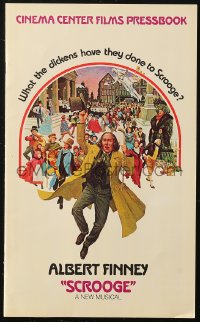 6p0852 SCROOGE pressbook 1971 Albert Finney as Ebenezer Scrooge, Charles Dickens!