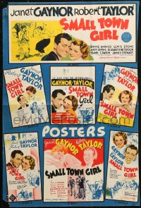6p0931 SMALL TOWN GIRL pressbook back cover 1936 Janet Gaynor & Robert Taylor, color poster images!