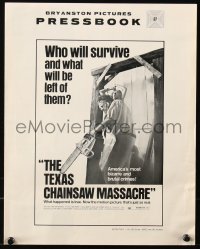 6p0873 TEXAS CHAINSAW MASSACRE pressbook 1974 Tobe Hooper cult classic slasher horror, Leatherface!