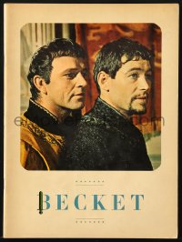 6p0953 BECKET souvenir program book 1964 Richard Burton, Peter O'Toole, John Gielgud, great images!