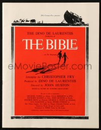 6p0957 BIBLE souvenir program book 1967 La Bibbia, John Huston, includes 16-page study guide!
