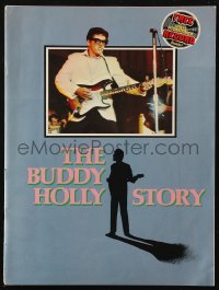 6p0966 BUDDY HOLLY STORY souvenir program book 1978 Gary Busey, rock & roll biography, includes vinyl record!