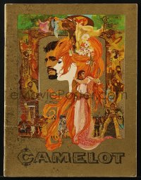 6p0971 CAMELOT souvenir program book 1967 Bob Peak art of Harris as Arthur & Redgrave as Guenevere!