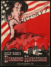 6p0988 DIAMOND HORSESHOE stage play souvenir program book 1945 Billy Rose, Post-War Preview!