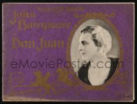 6p0992 DON JUAN die-cut souvenir program book 1926 John Barrymore as the famous lover, Mary Astor!