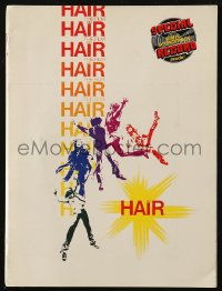 6p1027 HAIR souvenir program book 1979 Milos Forman, Treat Williams, musical!