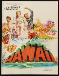 6p1031 HAWAII English souvenir program book 1966 Julie Andrews, Max von Sydow, James A. Michener!
