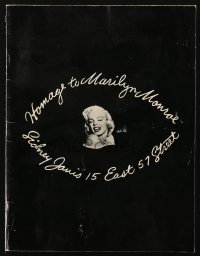 6p1033 HOMAGE TO MARILYN MONROE souvenir program book 1967 art exhibition in New York City!