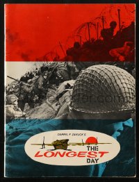 6p1062 LONGEST DAY souvenir program book 1962 WWII D-Day movie with 42 international stars!