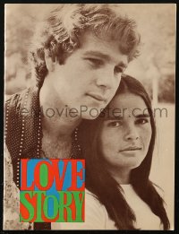 6p1065 LOVE STORY souvenir program book 1970 Ali MacGraw & Ryan O'Neal, classic romance!