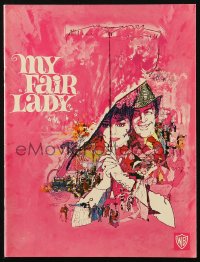 6p1077 MY FAIR LADY English souvenir program book 1964 Audrey Hepburn & Rex Harrison, Bob Peak art!